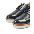 Pod Kortney Scarpe Brogue In Vernice Blu Scuro Da Donna In Pelle