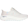 Skechers Arch Fit 2.0 Easy Chic Scarpe Da Ginnastica Donna In Tessuto Naturale/Rosa