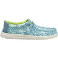 HEYDUDE Wally H2O Tropical Scarpe Da Barca Tropicali Blu Da Uomo
