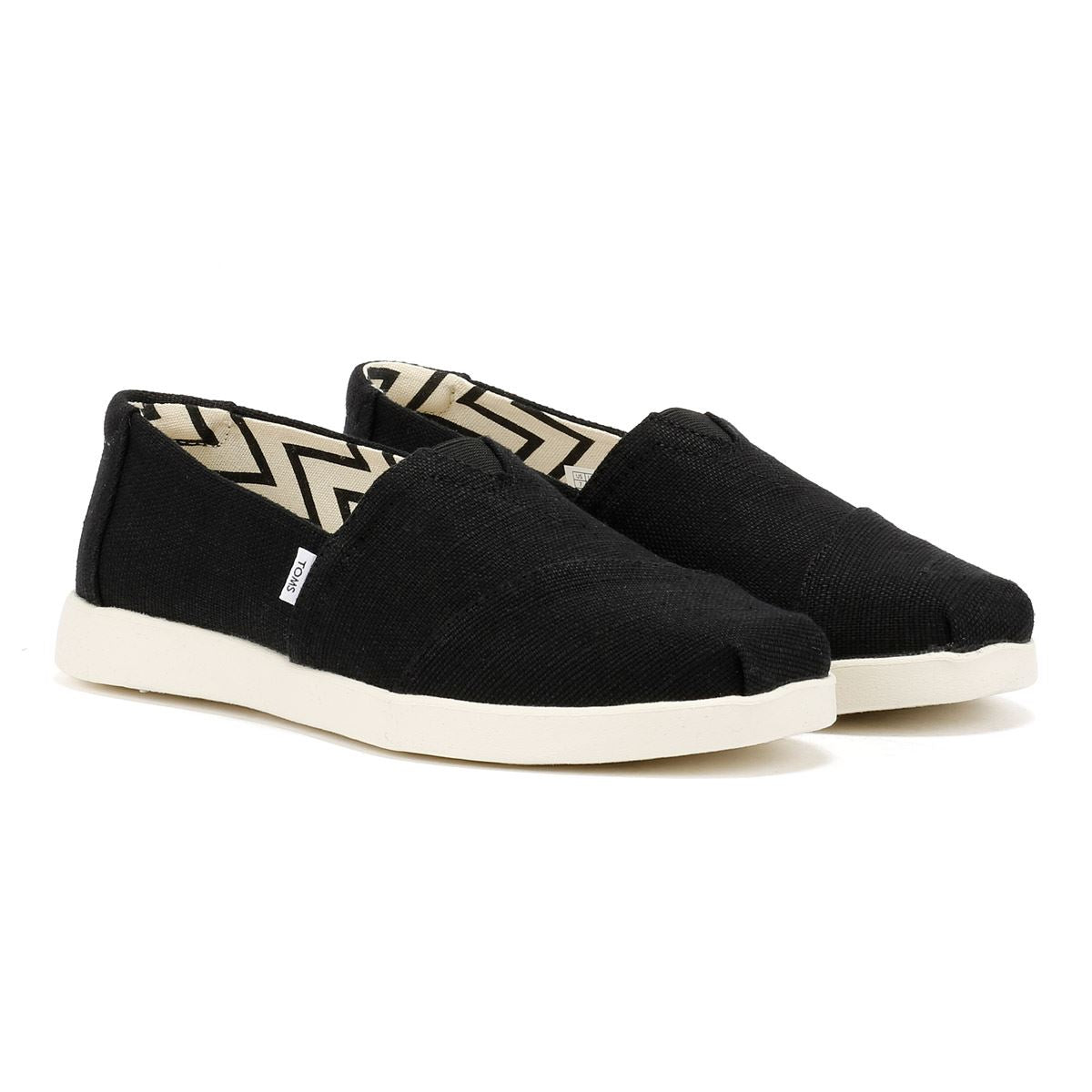TOMS Alpargata Plus Heritage Scarpe Espadrillas Nere Da Donna In Canvas