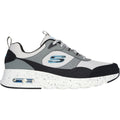 Skechers Skech-Air Court - Yatton Sneakers Da Uomo In Pelle Grigia/Multicolore