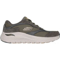 Skechers Arch Fit 2.0 The Keep Sneakers Da Uomo In Pelle Color Oliva