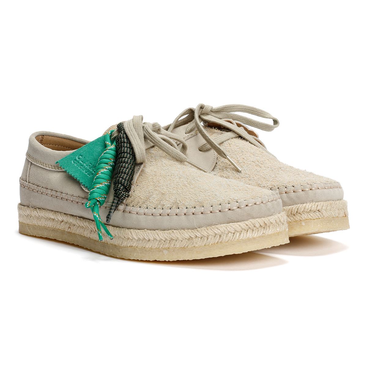 Pompeii Weaver Scarpe Stringate Beige In Camoscio Da Uomo