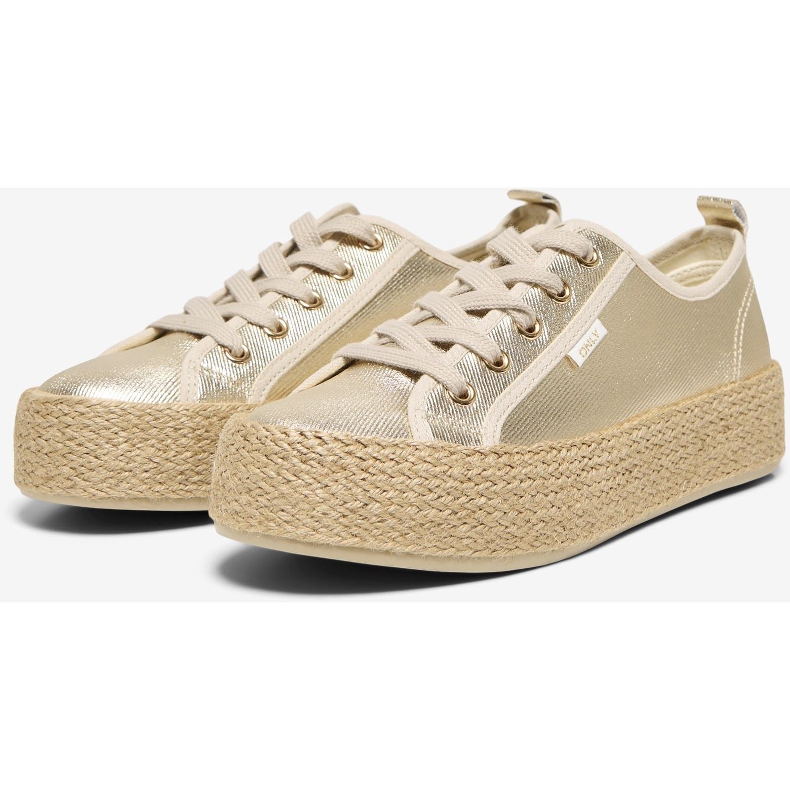 ONLY IDA 1 Scarpe Da Ginnastica In Cotone Da Donna Color Oro