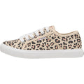 ONLY NICOLA Scarpe Da Ginnastica In Cotone Da Donna Color Crema/Leopardo
