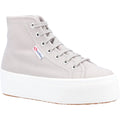 Superga 2708 HI Top Stivali Da Donna In Cotone Grigio Colomba/Bianco Avorio