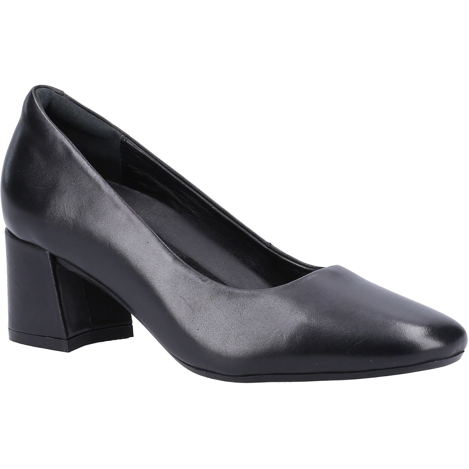 Hush Puppies Alicia Court Shoe Tacchi Neri In Pelle Da Donna