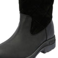 Barbour Oak Tall Stivali Da Donna In Pelle Scamosciata Neri