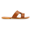 Tower London Cut Out Ciabatte Da Donna In Pelle Marrone