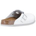 Birkenstock Boston Ciabatte Bianche In Pelle Da Uomo