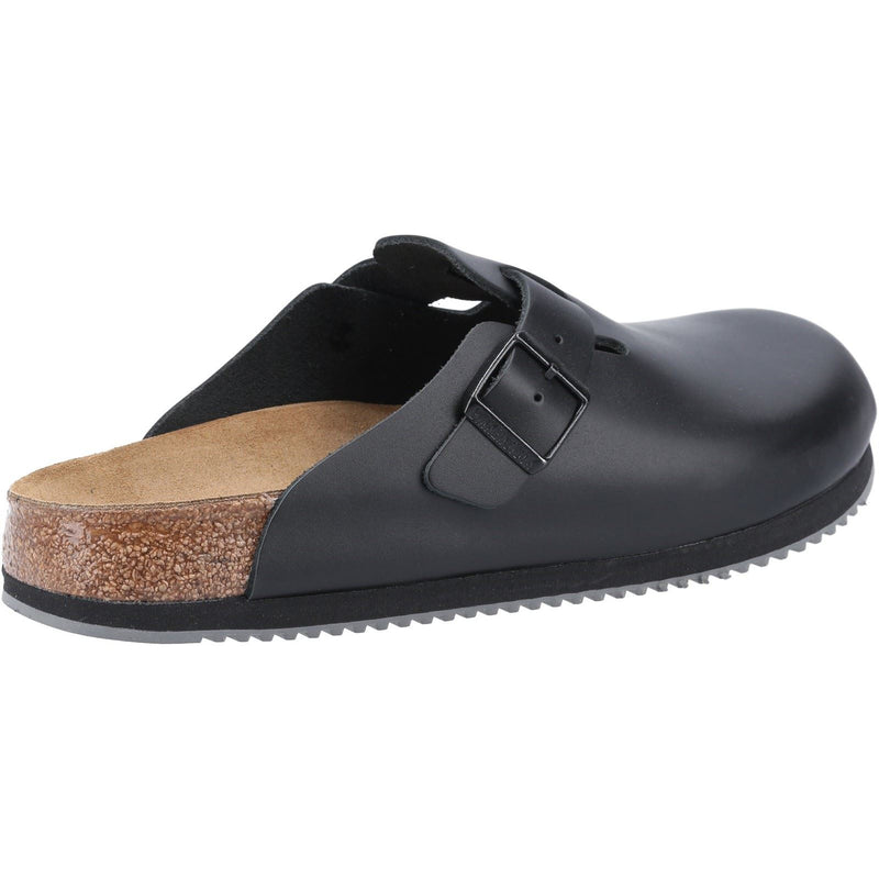Birkenstock Boston Super Grip Pelle Uomo Nero