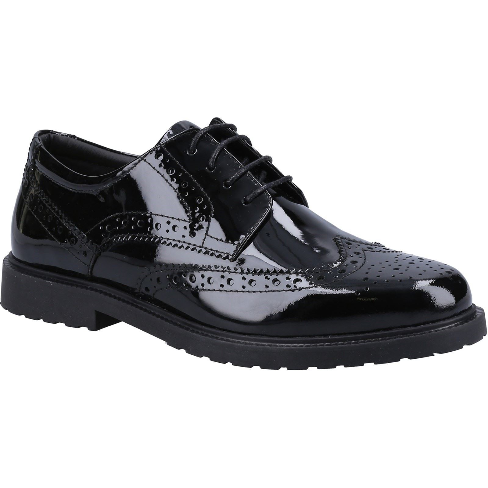 Hush Puppies Verity Scarpe Stringate Nere In Vernice Da Donna