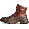 Sperry Duck Float Stivali Di Gomma Marrone In Pelle