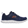 Skechers Track Knockhill Sneakers Da Uomo In Pelle Blu/Arancione