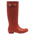 Hunter Original Tall Stivali Da Pioggia Rossi Da Donna In Gomma Militari