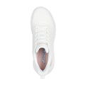Skechers Bobs Squad Waves Still Wading Sneakers Bianche Da Donna In Tessuto