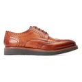 Base London Joe Scarpe Brogue In Pelle Color Tan Bruciato Da Uomo