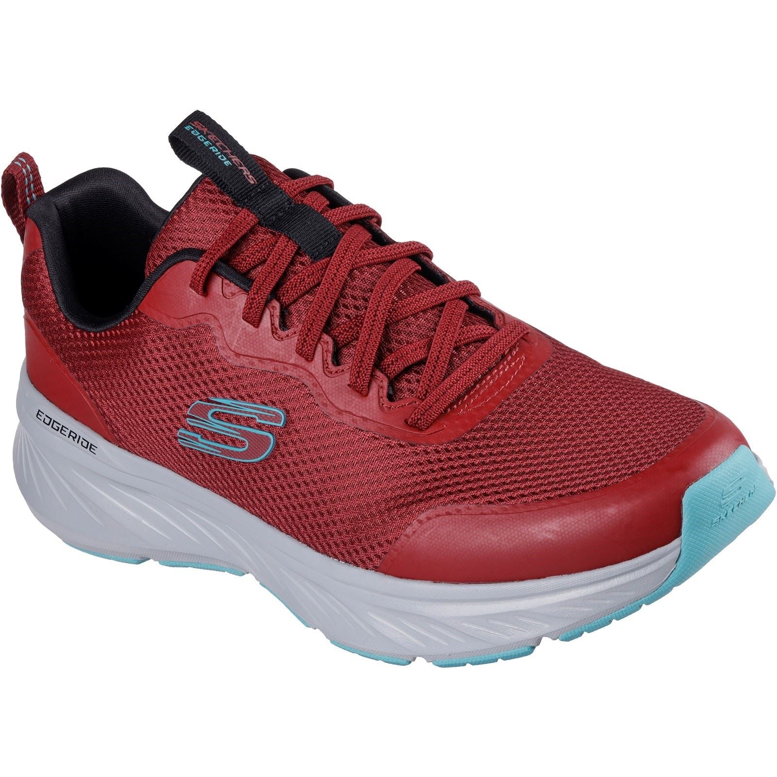 Skechers Edgeride Rekze Scarpe Da Ginnastica In Tessuto Da Uomo Bordeaux/Grigio