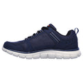 Skechers Track Knockhill Sneakers Da Uomo In Pelle Blu/Arancione