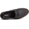 Sperry Authentic Original Stacked Scarpe Da Barca Nere Da Donna In Pelle