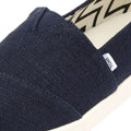 TOMS Alpargata Plus Heritage Scarpe Da Donna In Tela Blu Con Zeppa.
