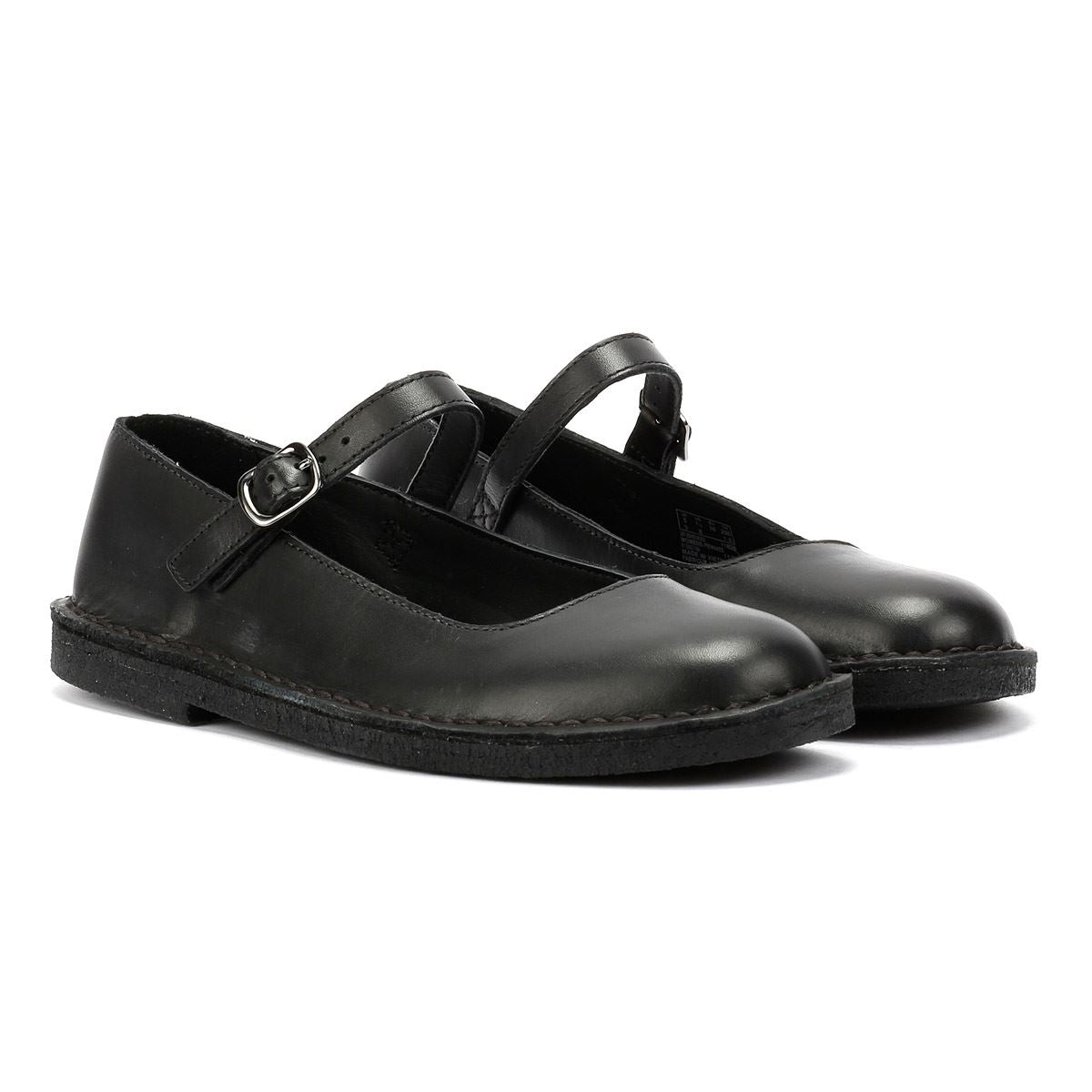 Clarks Originals Desert Jane Scarpe Nere Da Donna In Pelle