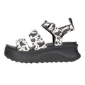 HEYDUDE Delray Buckle Animal Sandali Da Donna In Sintetico Nero/Bianco