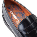 Base London Sid Mocassini Neri In Pelle Da Uomo