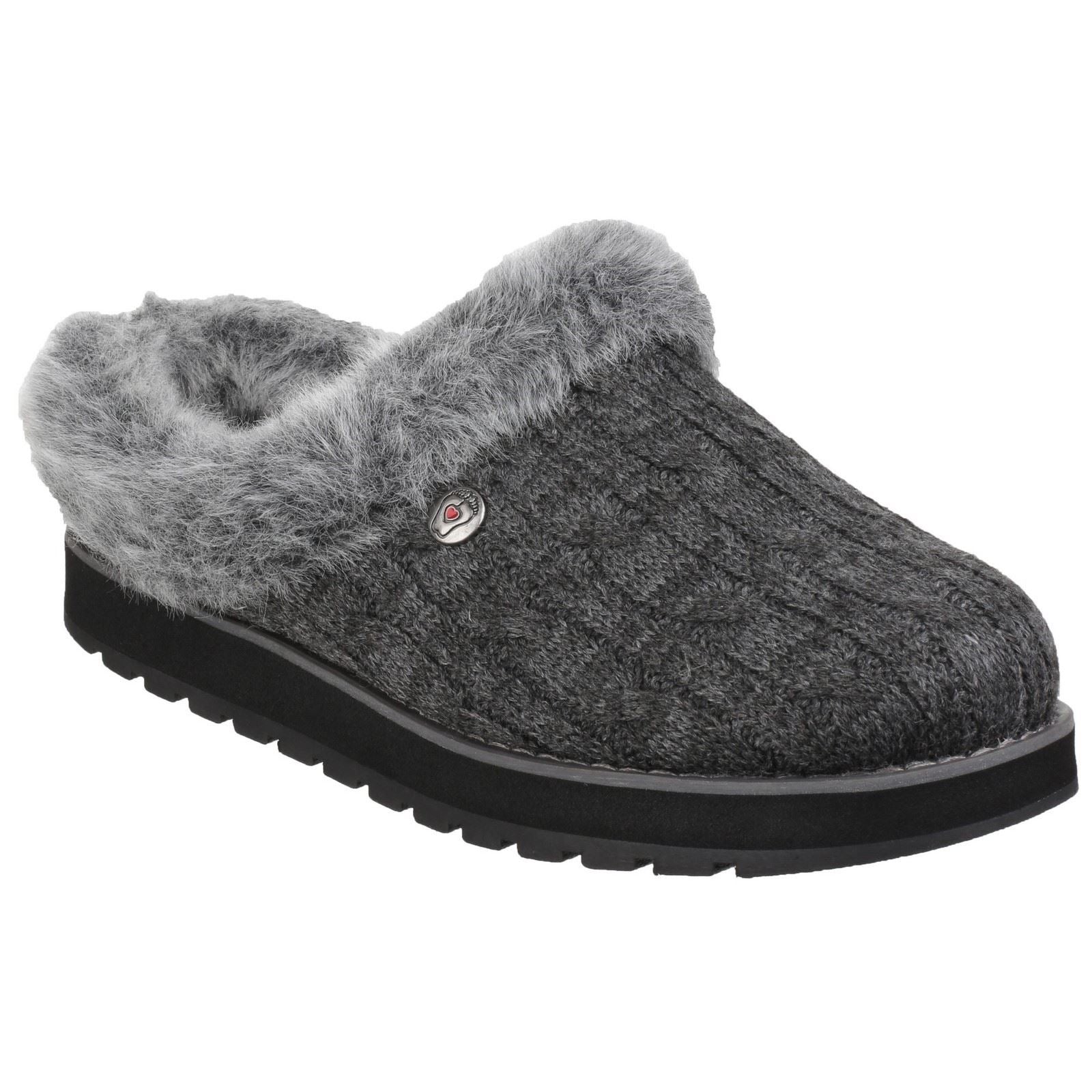 Skechers Keepsakes Ice Angel Pantofole Da Donna In Poliestere Color Carbone.