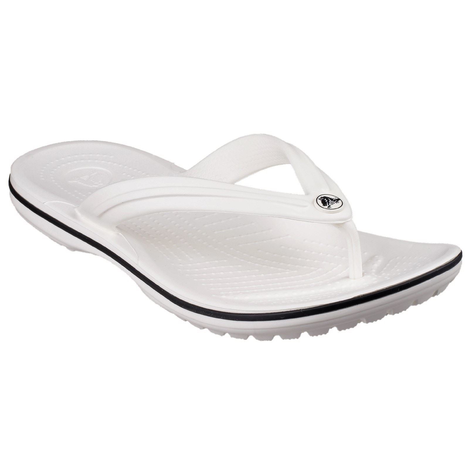 Crocs Crocband Flip Ciabatte Bianche In Gomma Croslite
