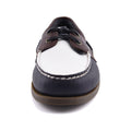 Sperry Authentic Original 2 Eye Scarpe Da Barca In Pelle Da Uomo Color Navy/Bianco/Marrone.
