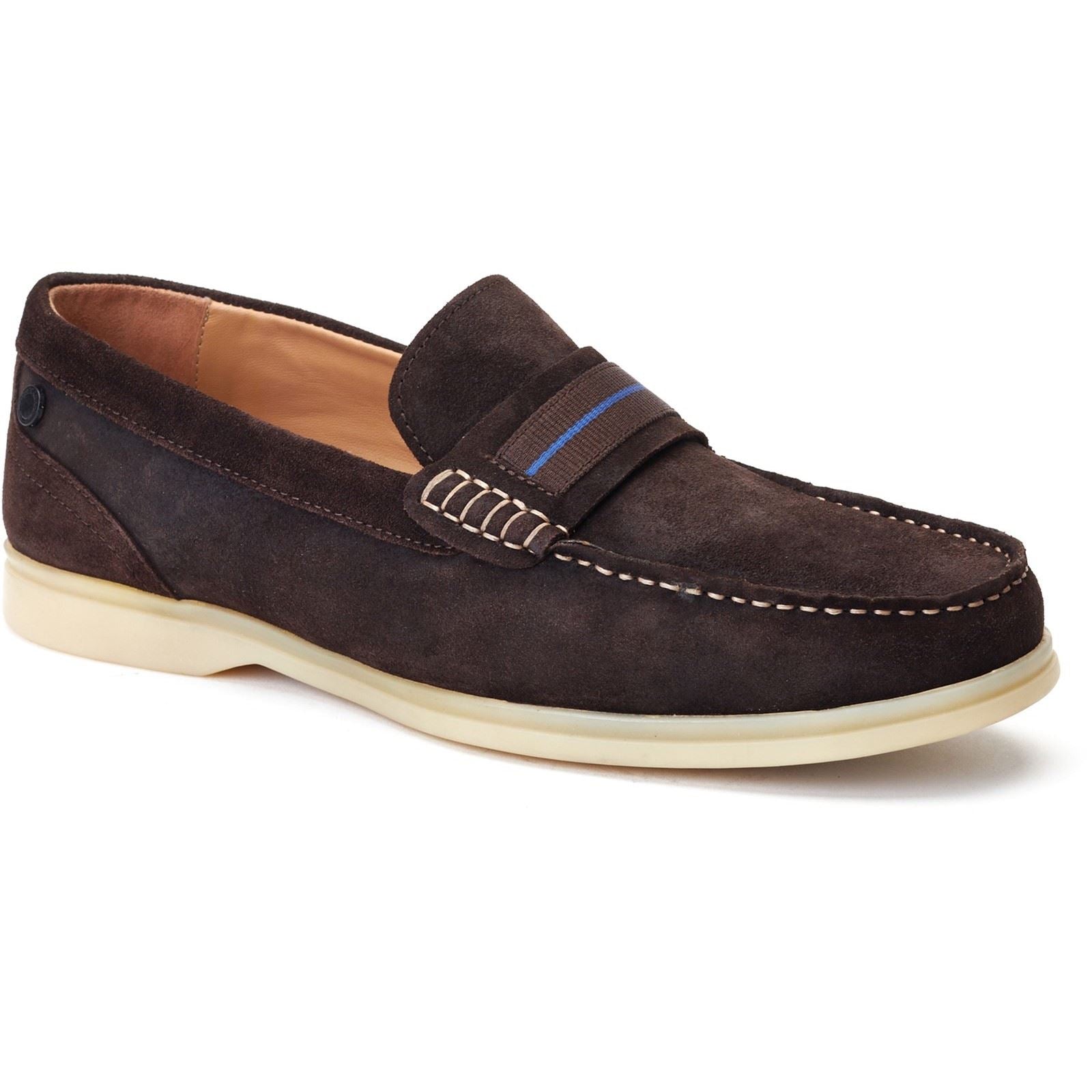 Base London Drum Scarpe Da Uomo In Pelle Marrone Bruciata