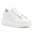Karl Lagerfeld Kapri Signia Emboss Lo Lace Scarpe Da Ginnastica Bianche In Pelle Da Donna