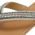 Tower London Metallic Bead Thong Sandali Argento Da Donna