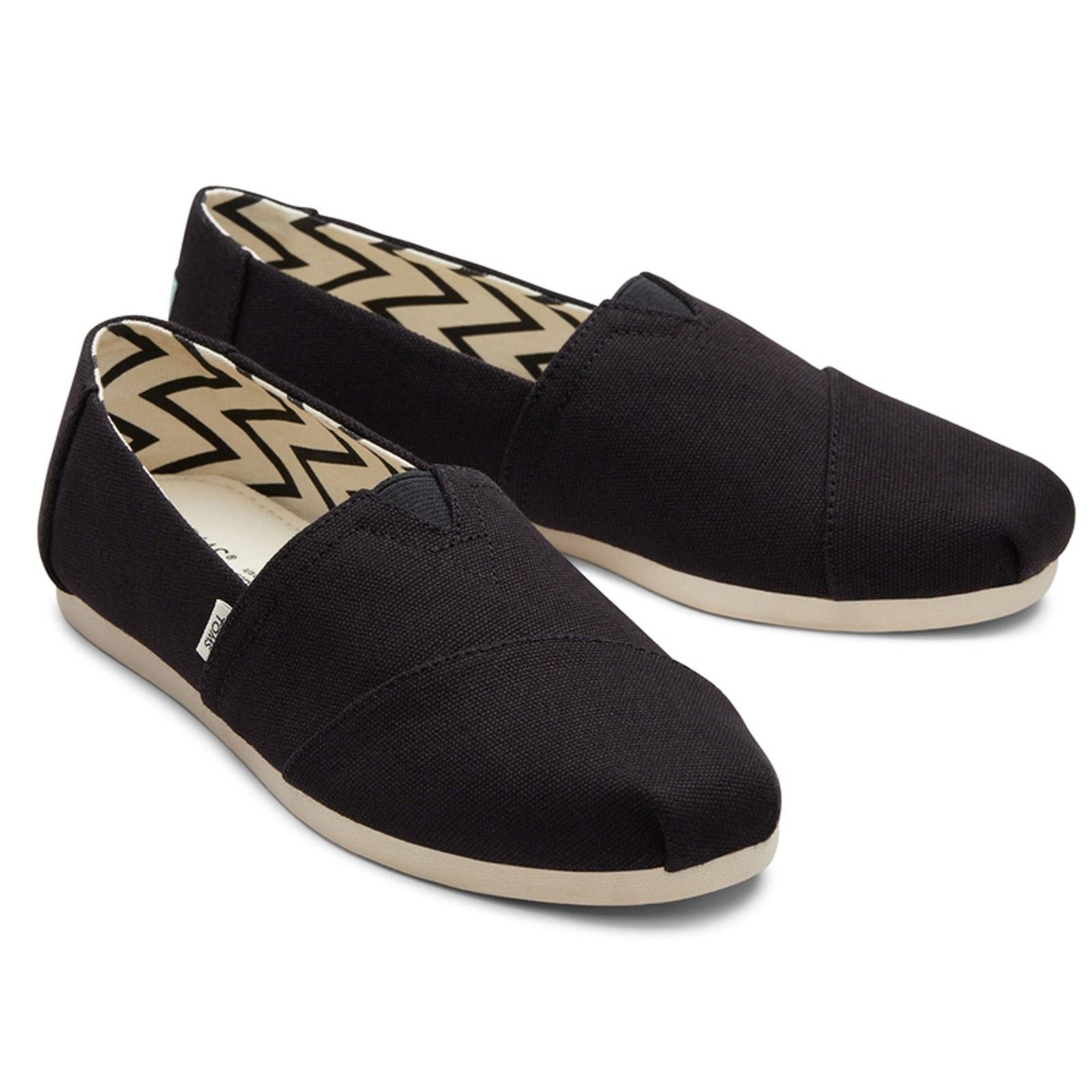TOMS Alpargata Espadrillas Nere Da Donna In 100% Cotone