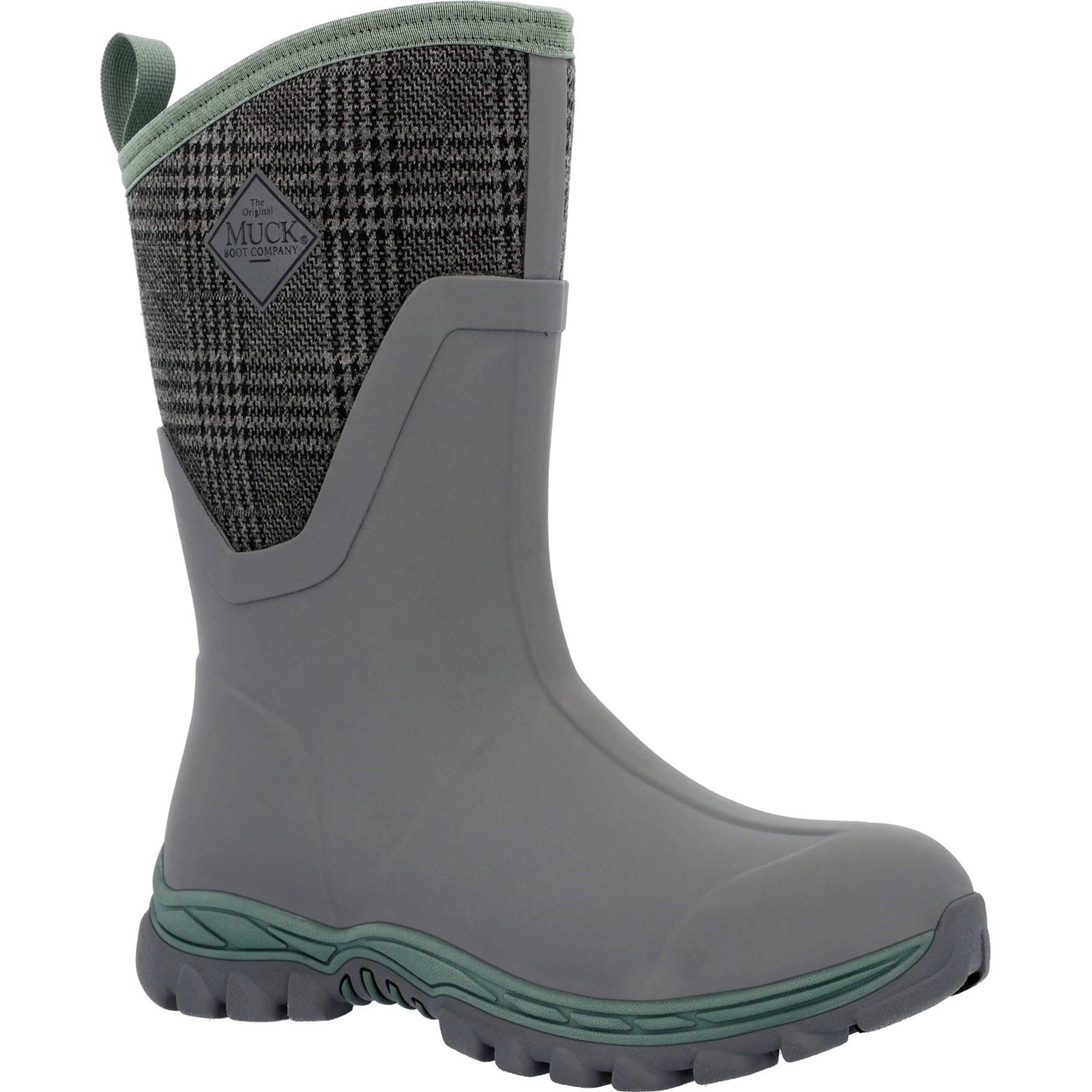 Muck Boots Arctic Sport II Stivali Di Gomma Grigi A Quadretti