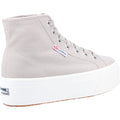 Superga 2708 HI Top Stivali Da Donna In Cotone Grigio Colomba/Bianco Avorio