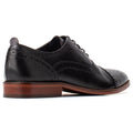 Base London Cast Waxy Scarpe Nere In Stile Brogue In Pelle Da Uomo