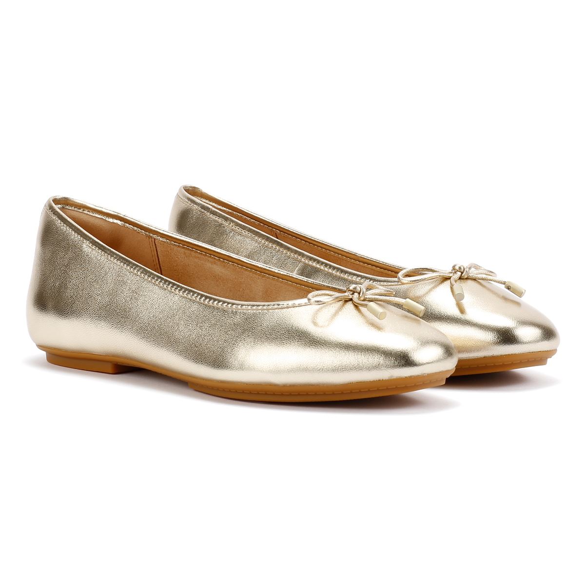 FitFlop Delicato Scarpe Basse In Pelle Dorata Da Donna