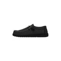 HEYDUDE Wally Sox Scarpe Da Barca In Micro Camoscio Nero Totale Da Uomo