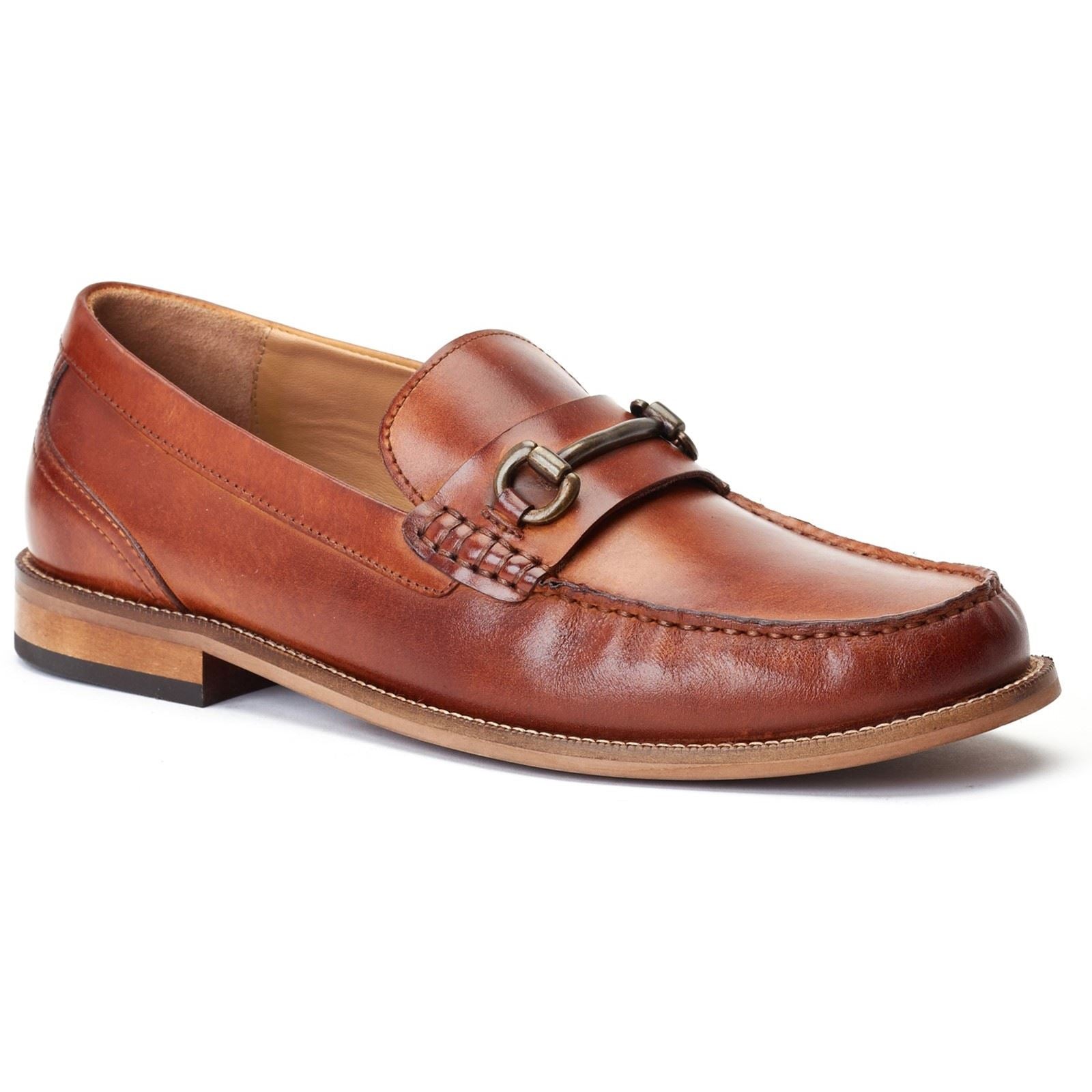 Base London Madison Mocassini Da Uomo In Pelle Marrone