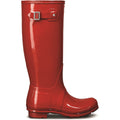 Hunter Original Tall Gloss Stivali Da Pioggia Rossi Da Donna In Gomma Militari