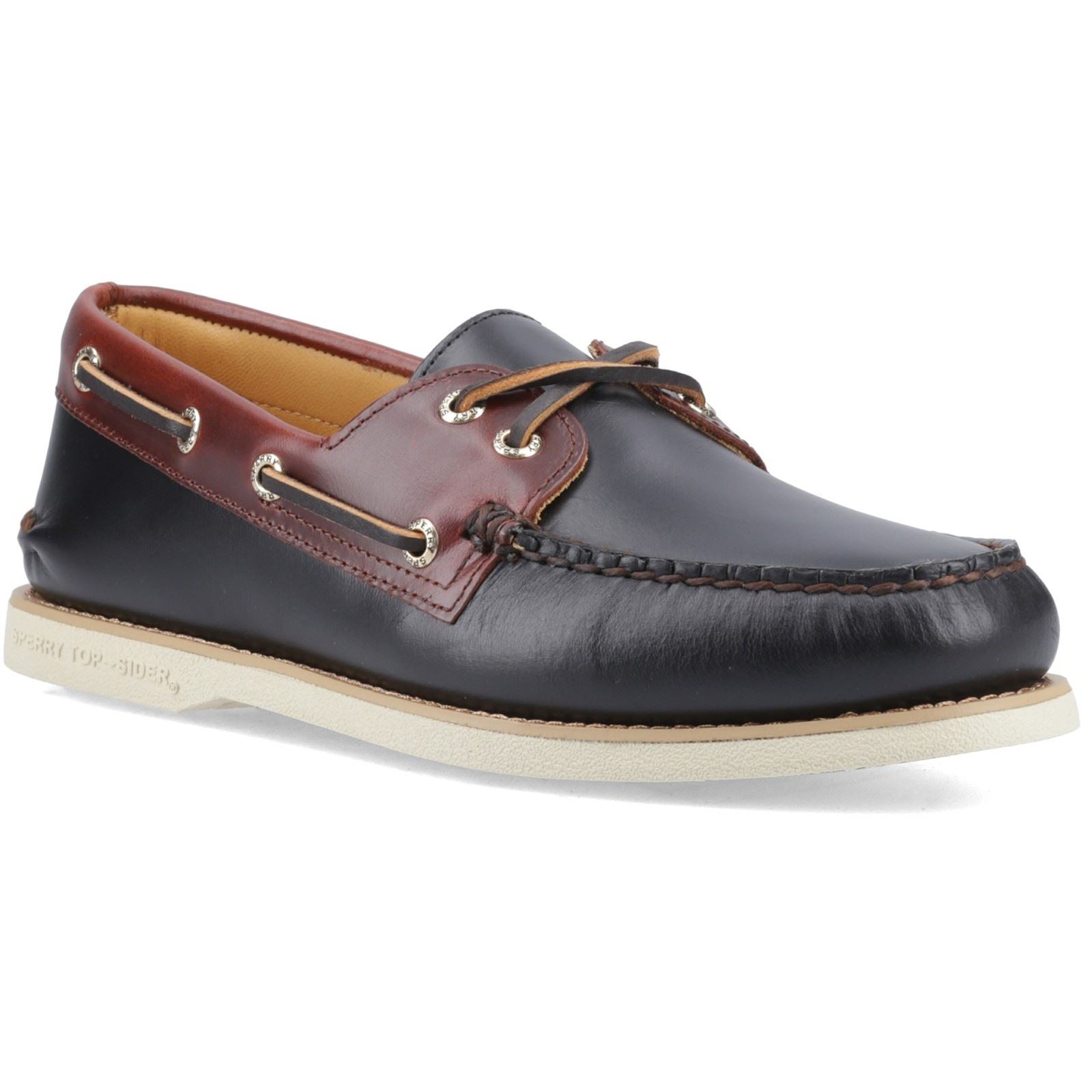 Sperry Authentic Gold Cup Scarpe Da Barca In Pelle Nere/Marroni Da Uomo