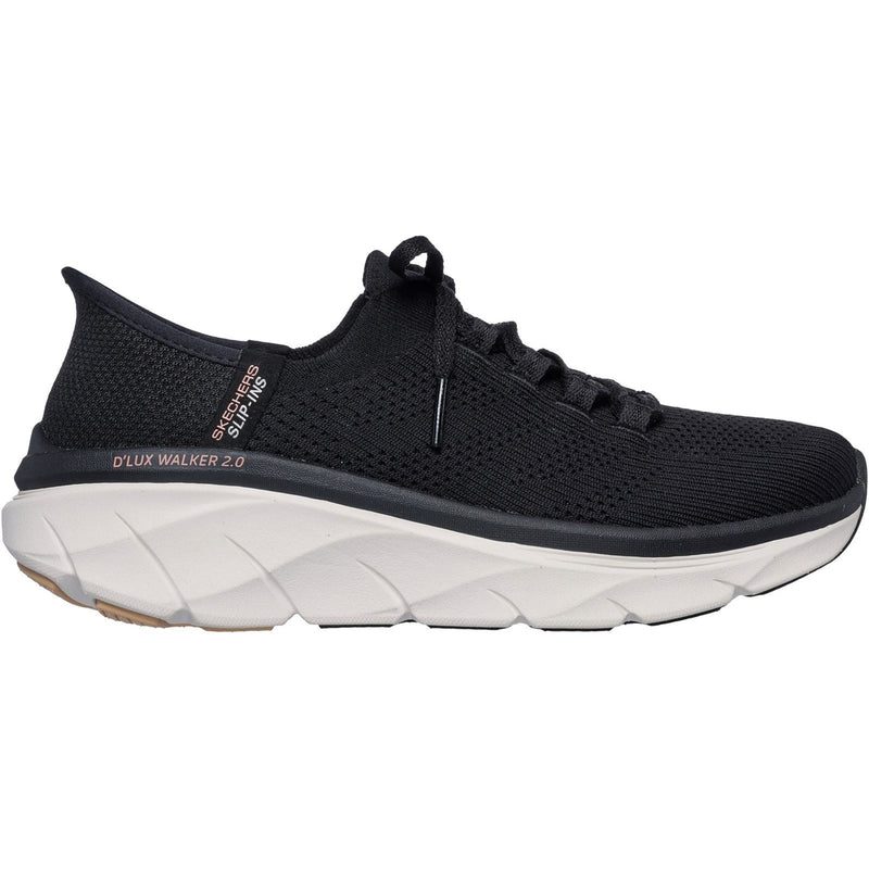 Skechers D'Lux Walker 2.0 Thrill Movement Women's Synthetic Sneakers Black/Beige