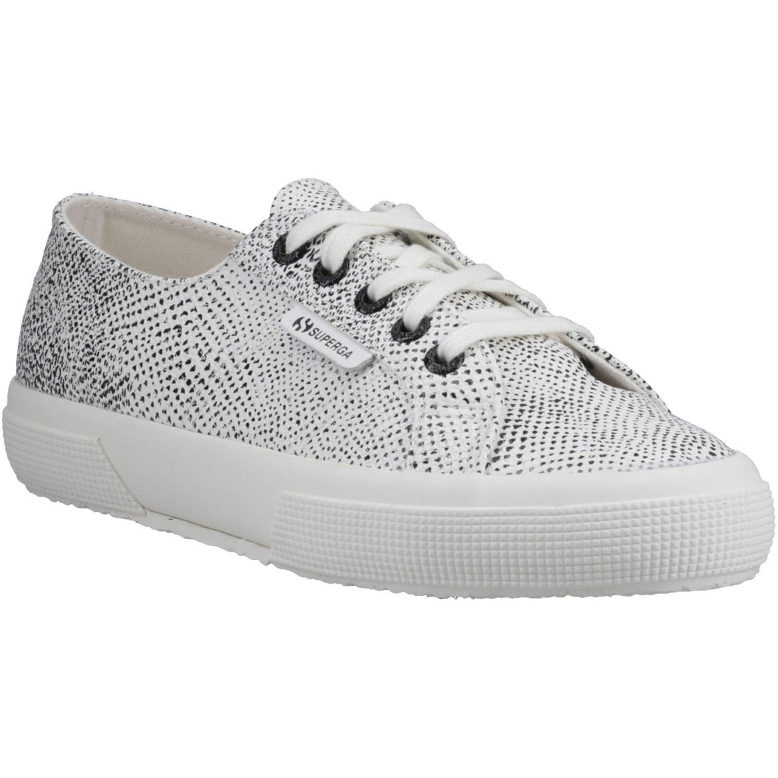 Superga 2730 Micro Faux Snake Sneakers Da Donna In Ecopelle Bianca Avorio/Nero Serpente