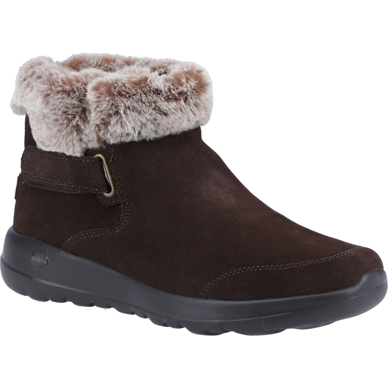 Skechers On-The-Go Joy First Glance Stivali In Pelle Da Donna Color Cioccolato