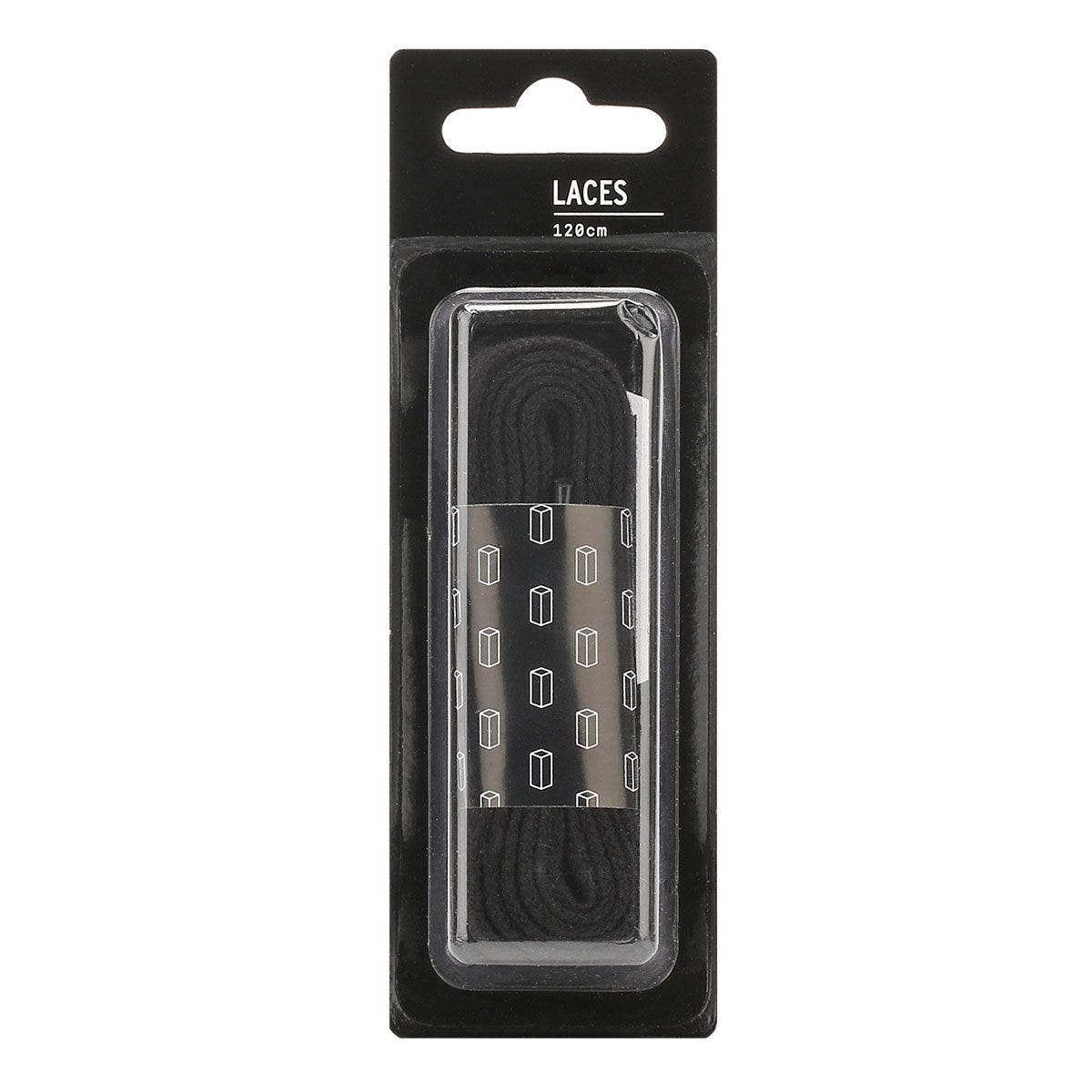 TOWER London Lacci piatti neri (120 cm)
