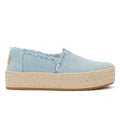 TOMS Washed Denim Valencia Espadrillas blu pastello Donna Sandalo blu