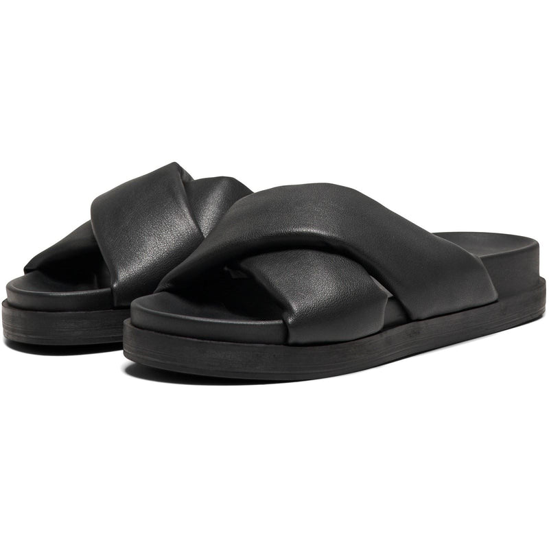 ONLY MINNIE 12 Mule Nere Da Donna In Sintetico