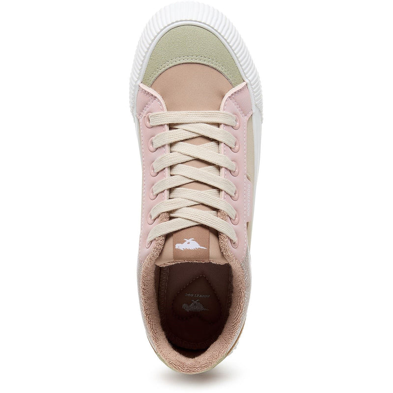 Rocket Dog Cheery Blocked Scarpe Da Ginnastica Taupe Da Donna Pu/Seude